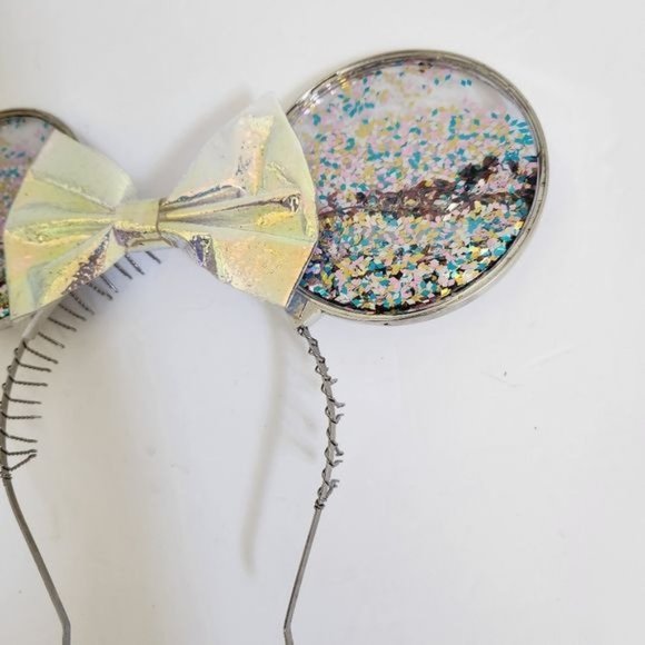 Minnie Mouse Shaker Ears Headband Clear Sequin Ears - Picture 4 of 7